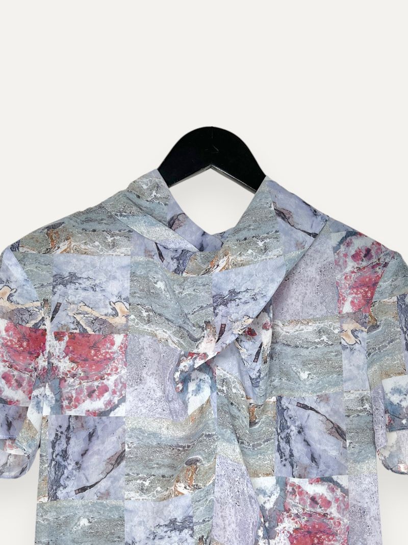 Patterned Short Sleeve Top