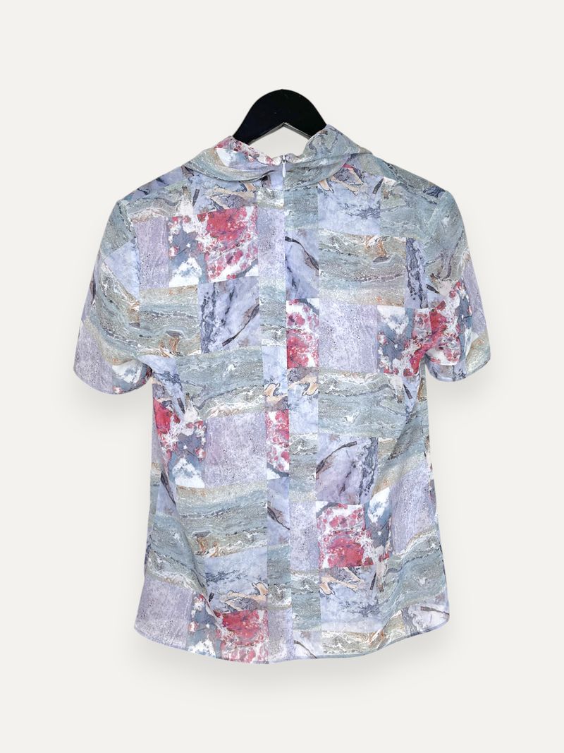 Patterned Short Sleeve Top