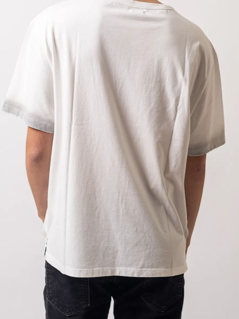 Printed White Short Sleeve T-Shirt