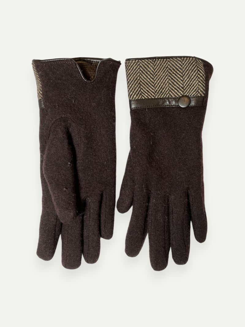 Dark Brown Wool Gloves