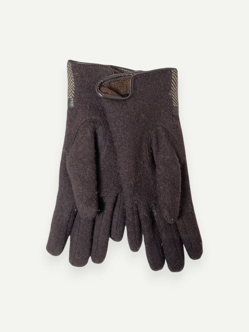 Dark Brown Wool Gloves