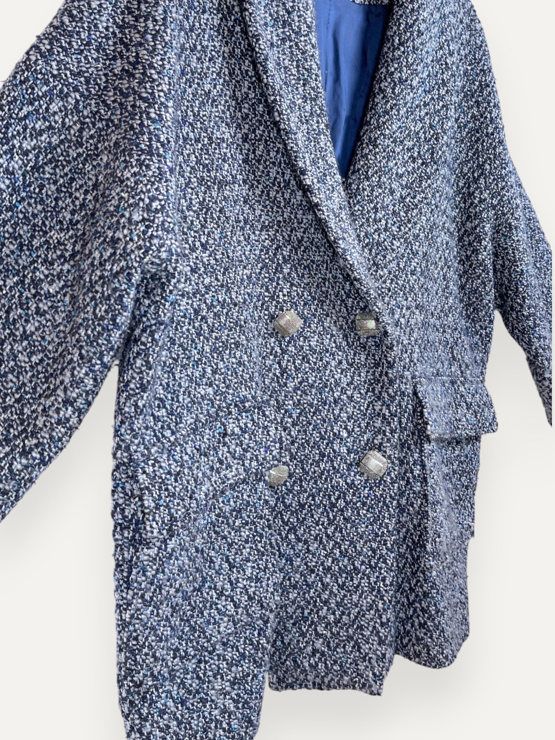 Blue Bouclé Jacket