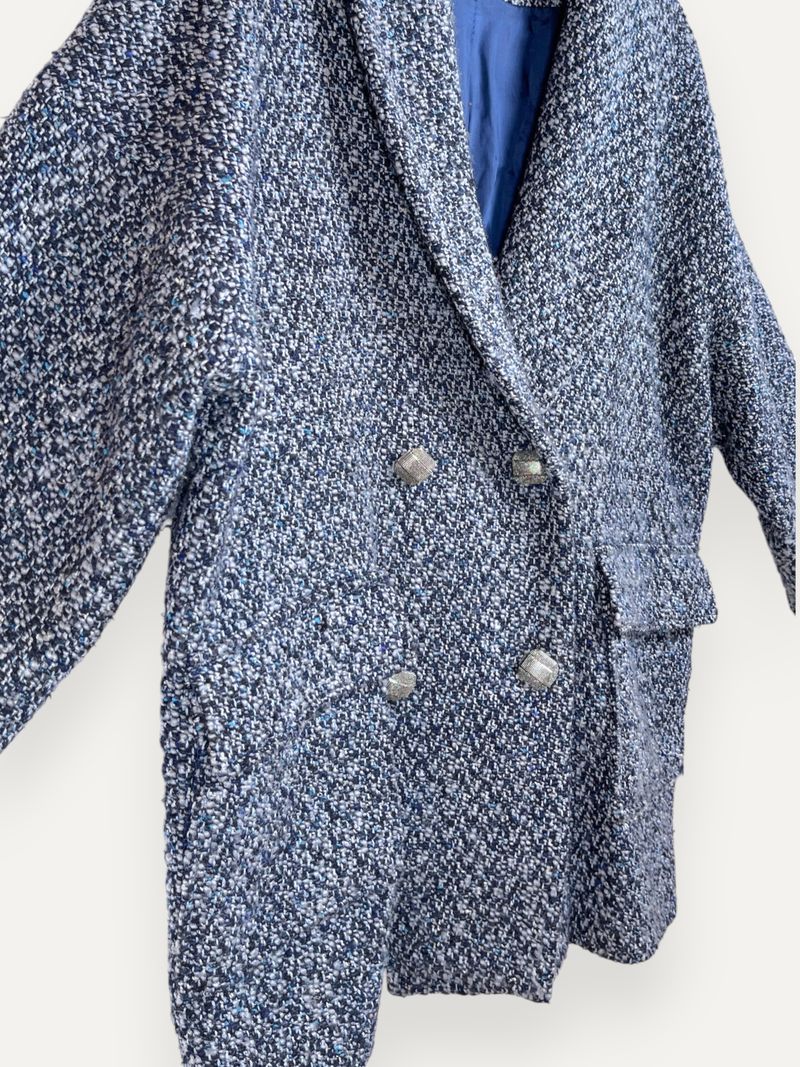Blue Bouclé Jacket