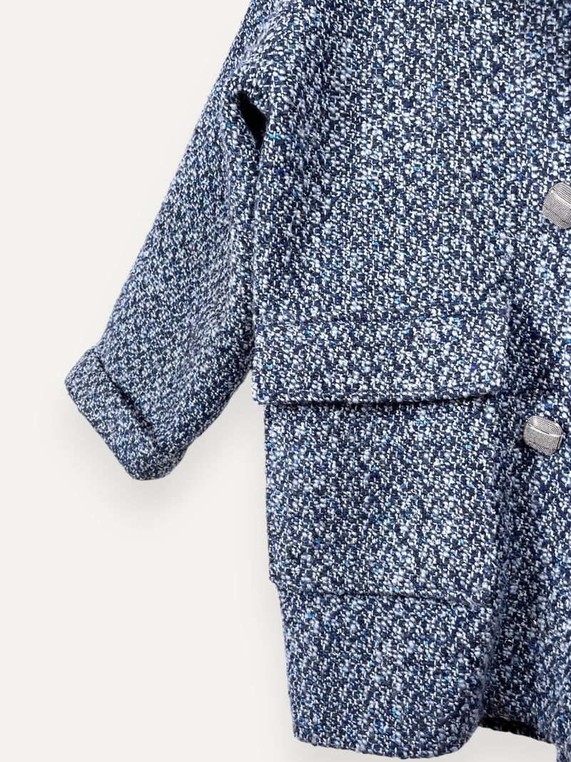 Blue Bouclé Jacket