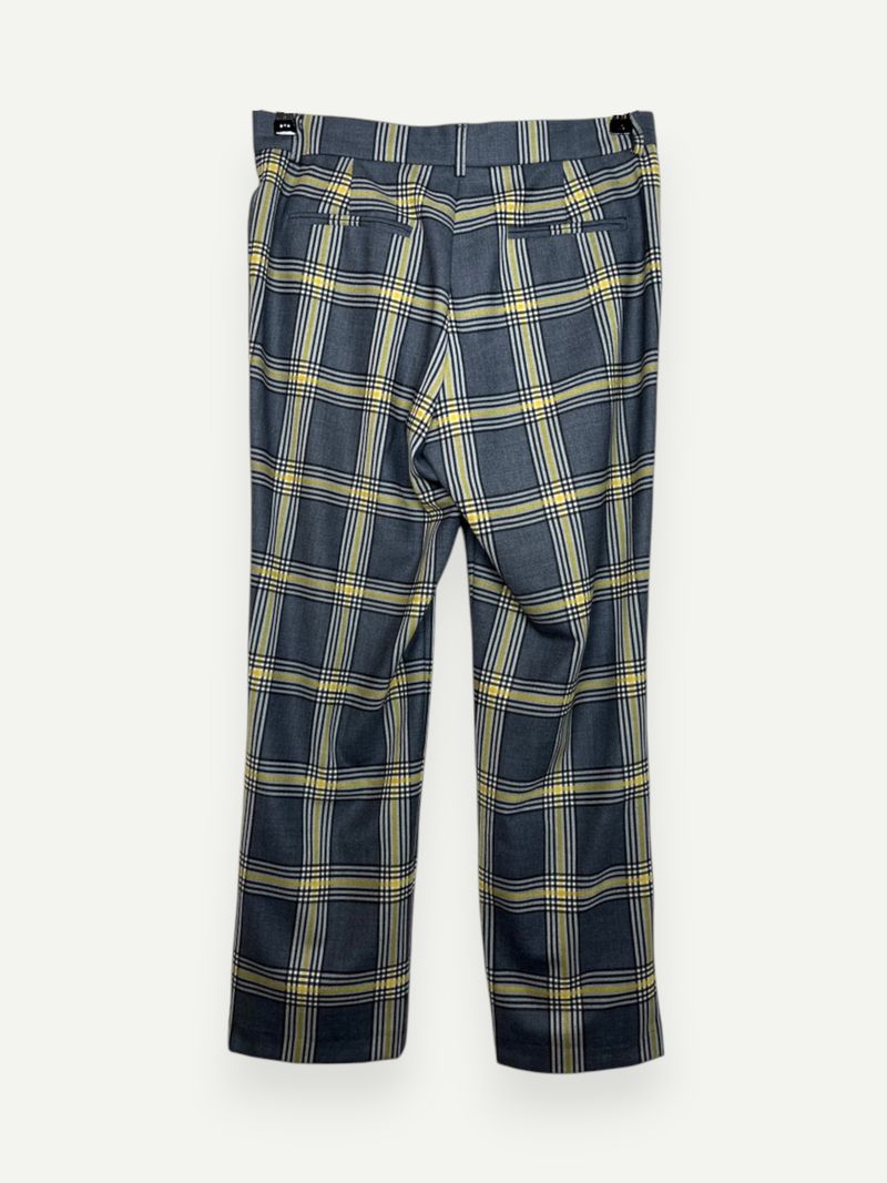 Grey Plaid Suit Pants