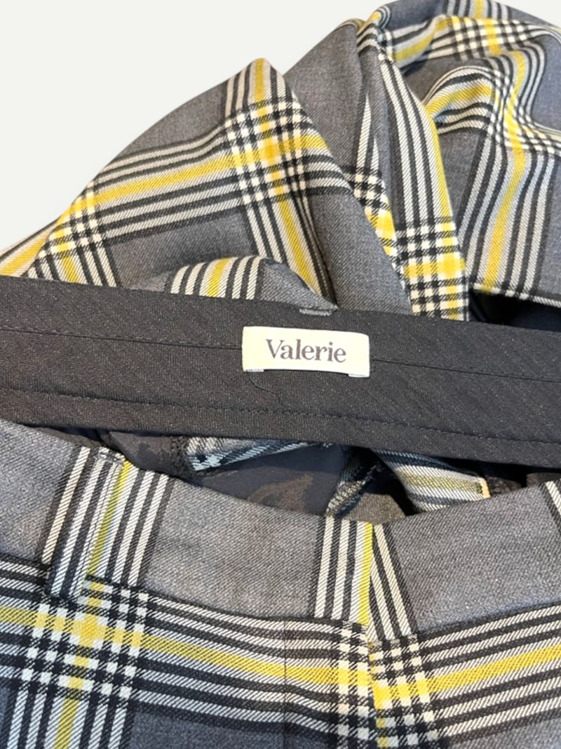 Grey Plaid Suit Pants