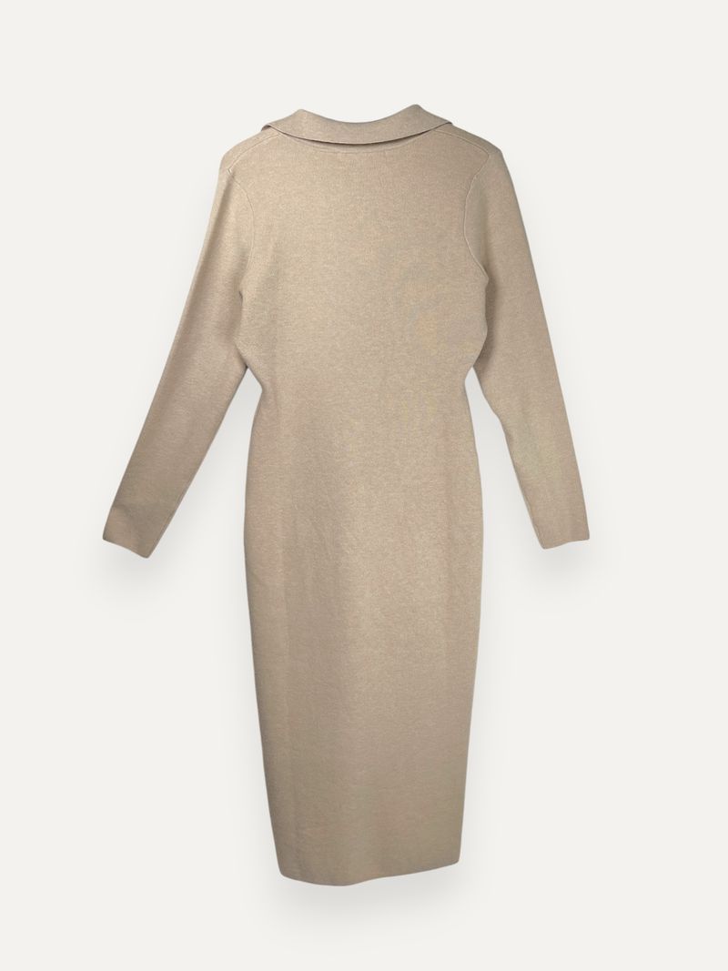 Beige Knee Length Dress